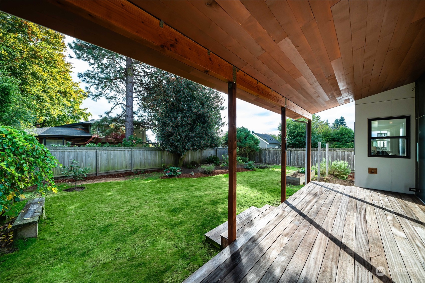 3919 Southwest Monroe Street Seattle, WA 98136 - Photo 34 of 40 a view of a backyard with a small cabin