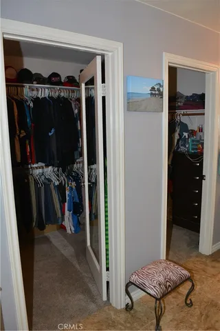 a view of a walk in closet