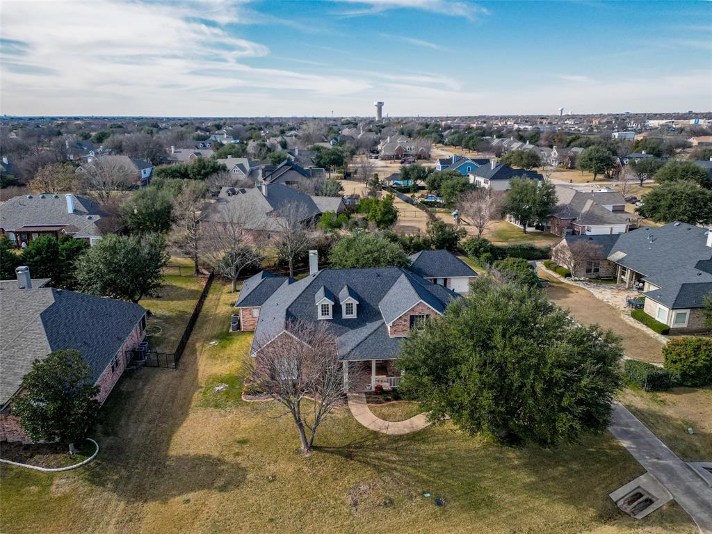 6027 Rathbone Drive Parker, TX 75002 - Photo 35 of 39 an aerial view of a house with a garden