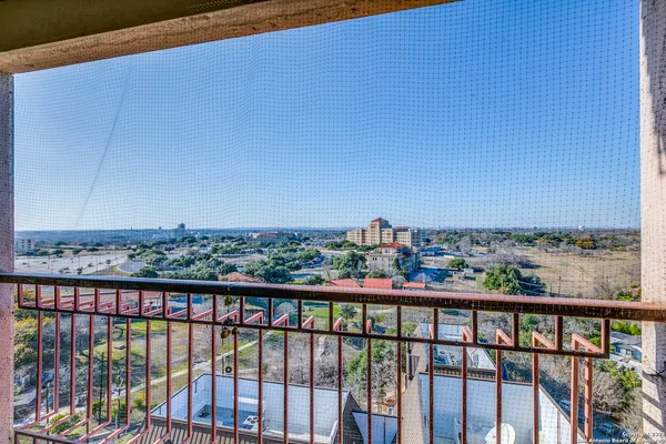 a view of a balcony