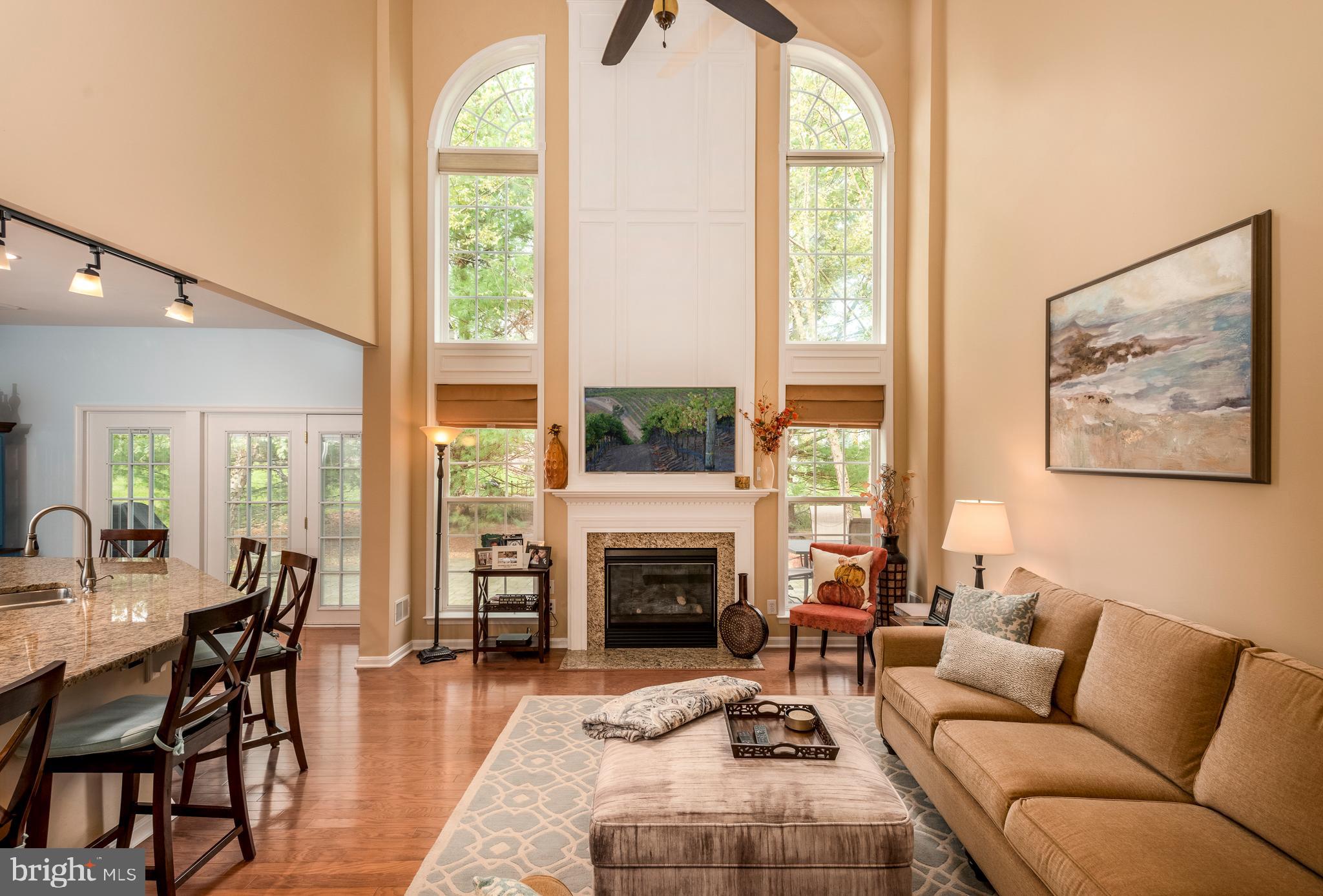 305 Aster Circle Kennett Square, PA 19348 - Photo 11 of 26 Family room with gas fireplace & cathedral ceiling