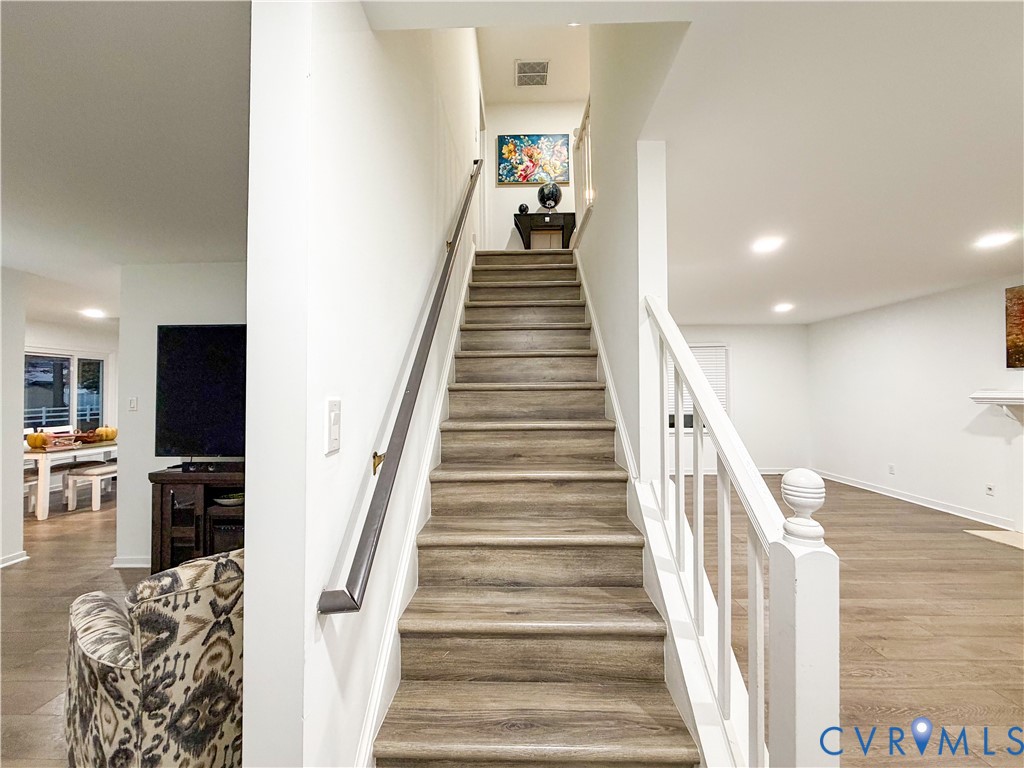 13727 Nashua Terrace Midlothian, VA 23112 - Photo 15 of 33 a view of entryway and hall with wooden floor