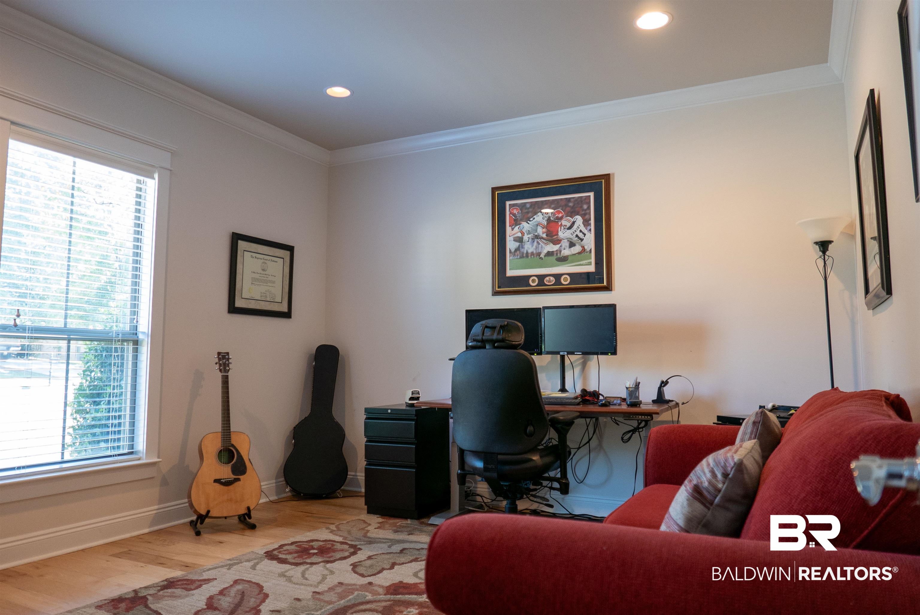 6684 Garrison Drive Daphne, AL 36527 - Photo 16 of 35 Office with ornamental molding and light wood-type flooring