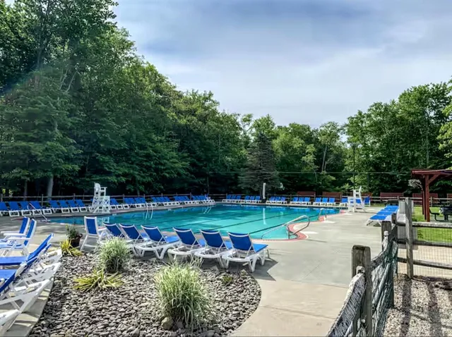 a view of outdoor space yard deck patio and swimming pool