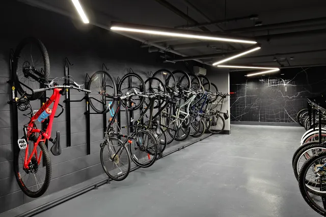 a view of bike storage
