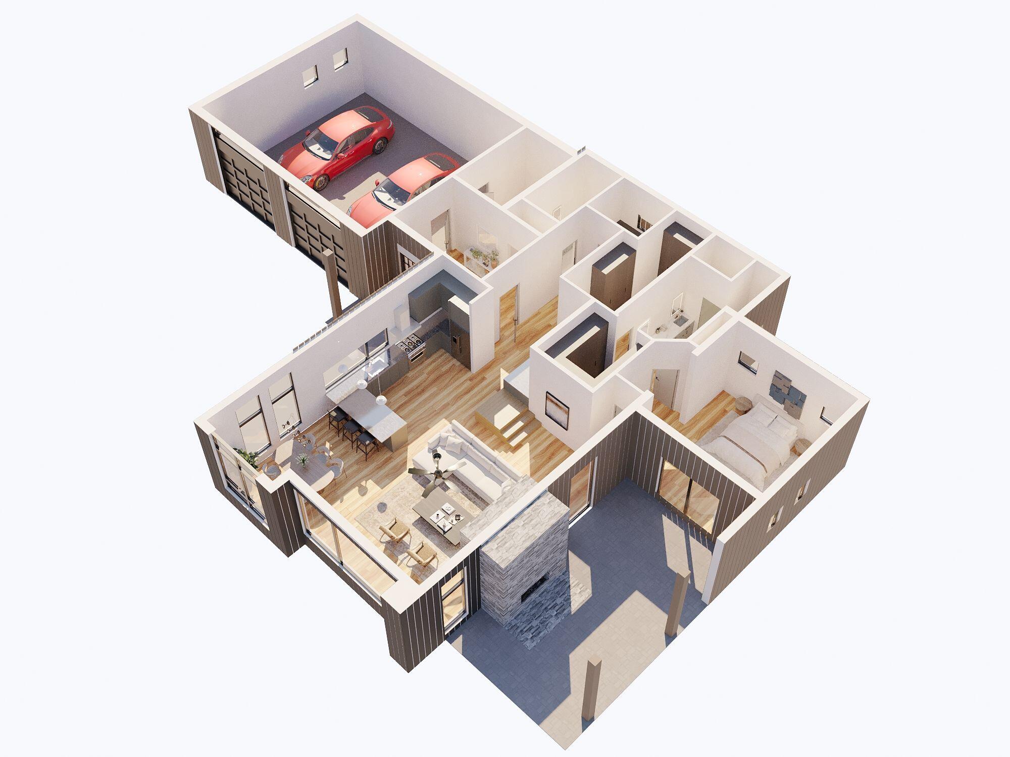 Lot 29 Deer View Road Bethel, ME 04217 - Photo 8 of 8 7-web-or-mls-260113_Abram Residence_3DFL