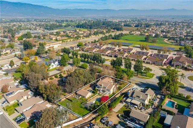 an aerial view of multiple house