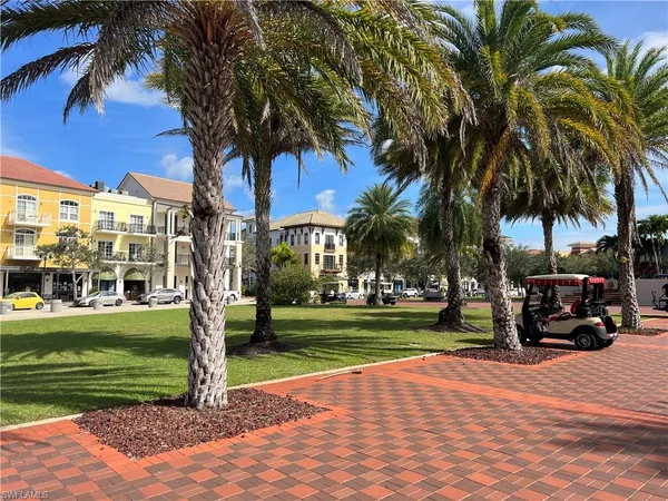 a view of a park with tree s