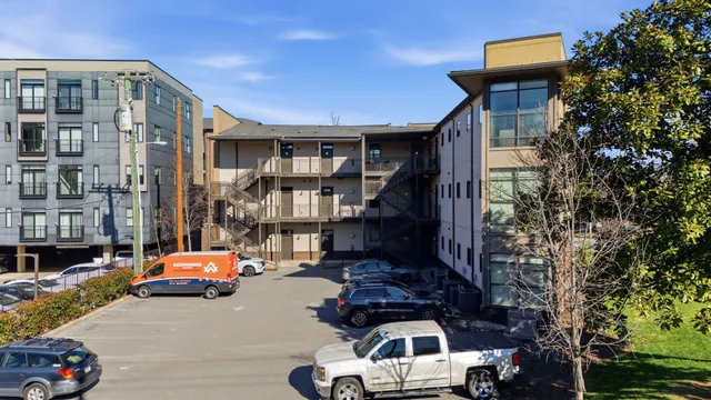 a cars parked in front of a building