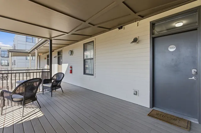 a view of outdoor space with seating space