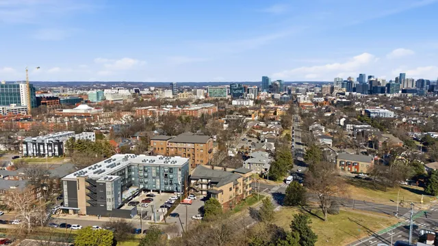 an aerial view of a city with lots of residential buildings