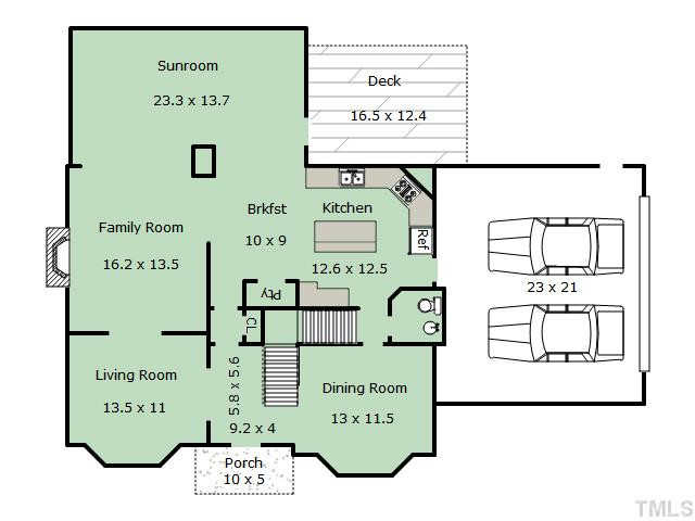 237 Release Circle Raleigh, NC 27615 - Photo 14 of 15 1st Floor Plan