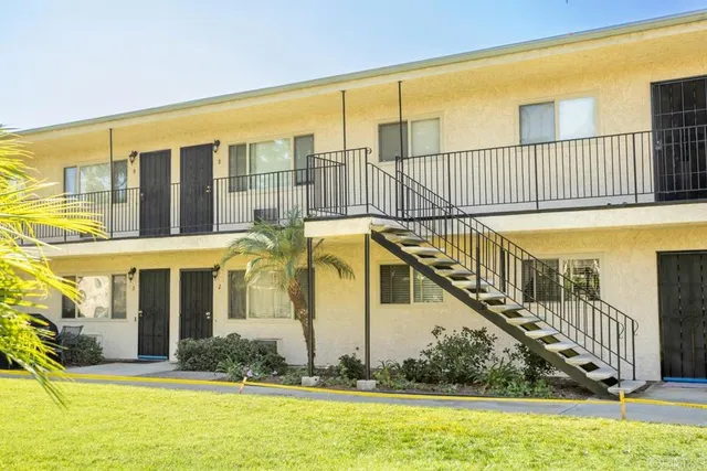 a view of a building with stairs