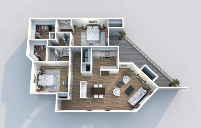 a view of living room with furniture and floor to ceiling window