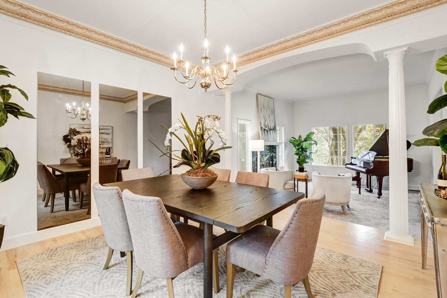 3058 Ridgeview Drive El Dorado Hills, CA 95762 - Photo 16 of 73 a view of a dining room with furniture and chandelier