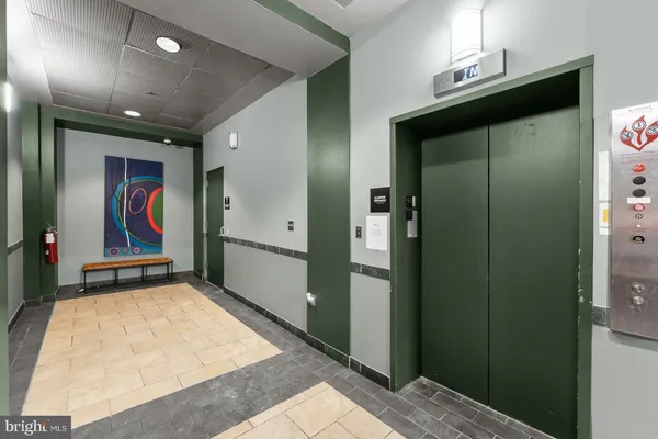 a view of a hallway with entryway