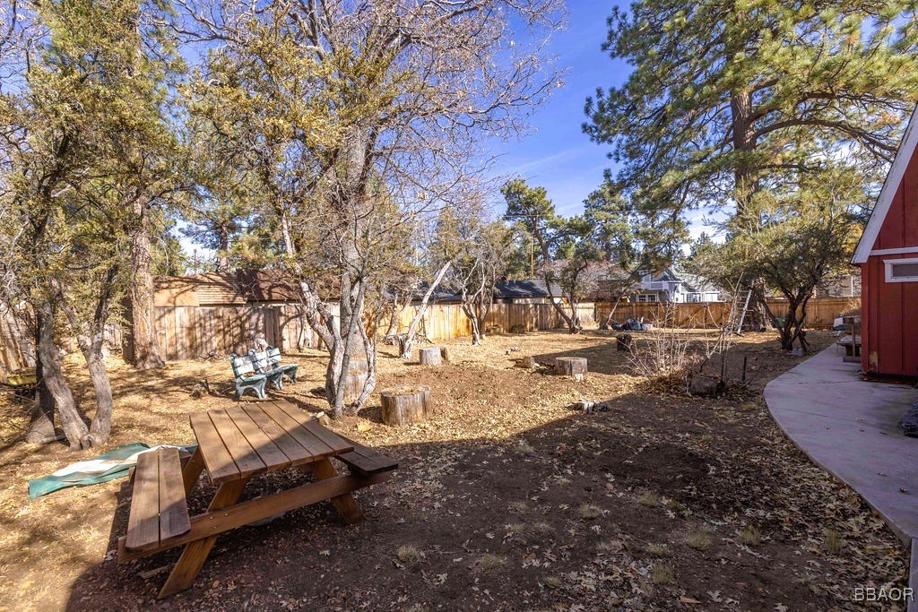 548 Riverside Avenue Sugarloaf, CA 92386 - Photo 29 of 37 a backyard of a house with lots of green space