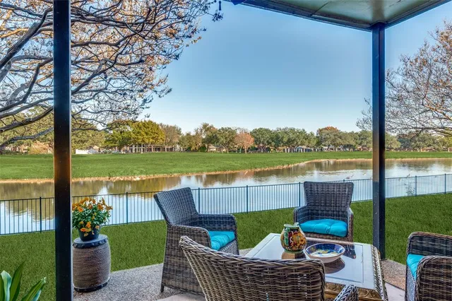 a view of balcony with couch and outdoor seating
