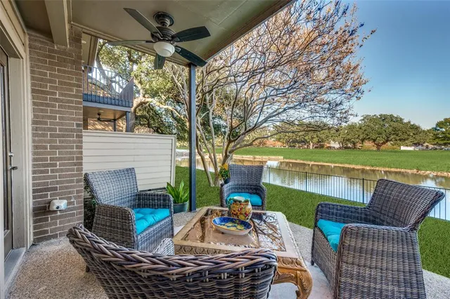 a balcony with outdoor space