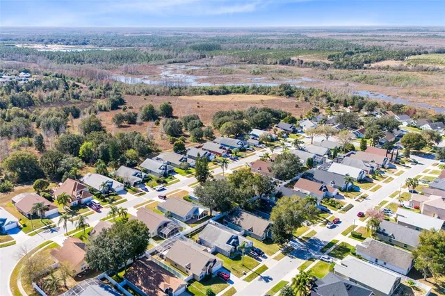 an aerial view of multiple house