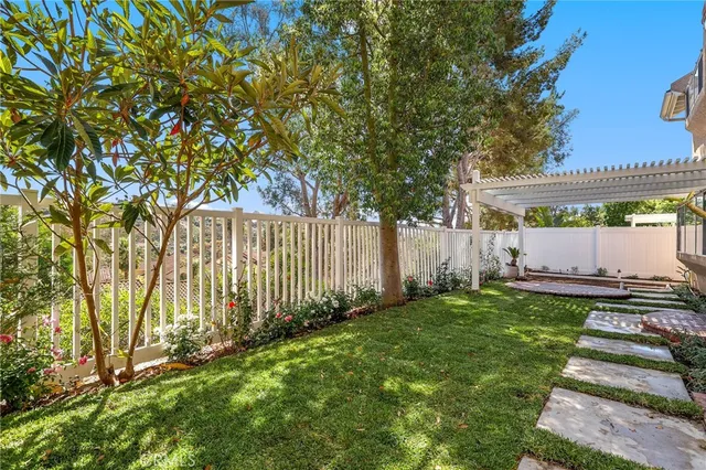 a view of a backyard with a garden