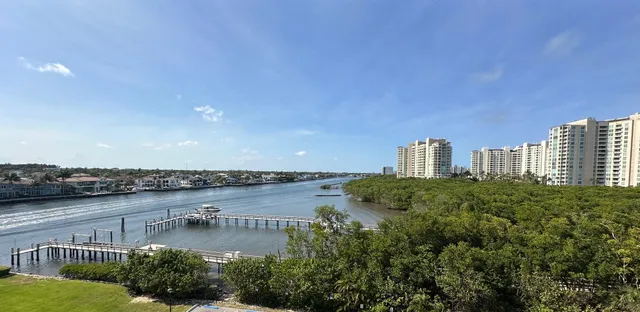 a view of a city with tall buildings