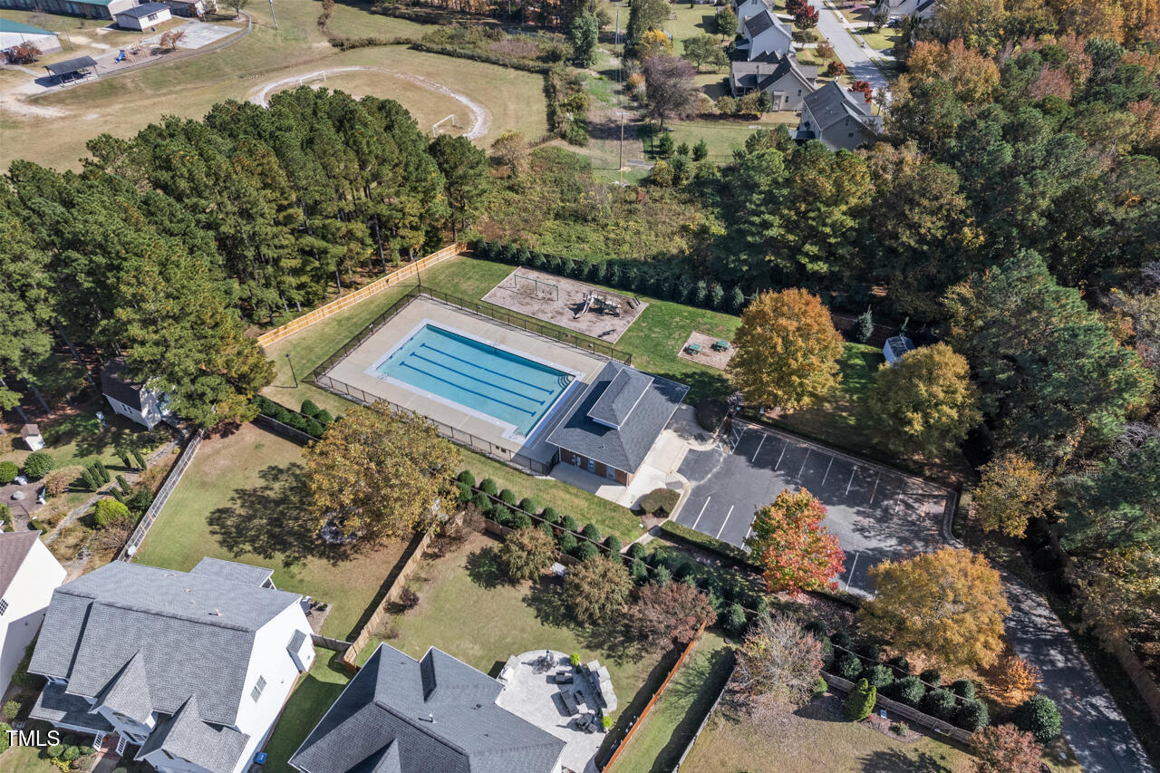 6116 Tiffield Way Wake Forest, NC 27587 - Photo 37 of 39 an aerial view of a house with a yard basket ball court and outdoor seating