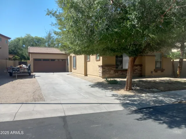 a backyard of a house