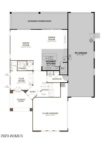 17635 West Red Fox Road Surprise, AZ 85387 - Photo 2 of 3 Floorplan_Pearce_1st Floor