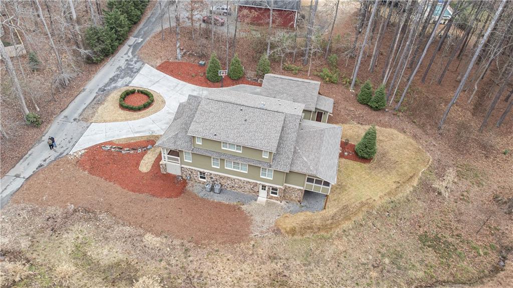 151 Cherokee Point Drive Canton, GA 30114 - Photo 34 of 163 an aerial view of residential house with outdoor space and parking