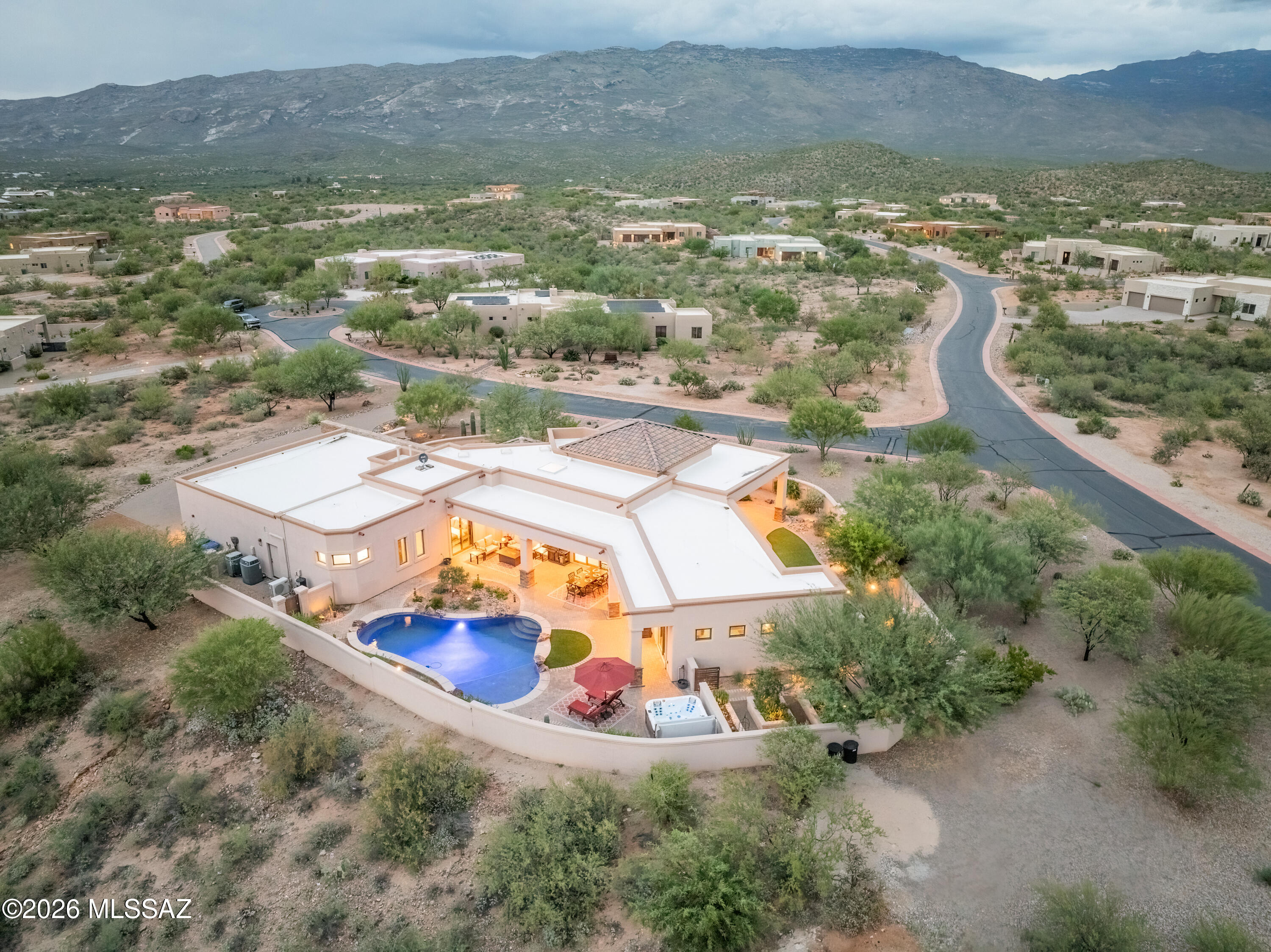 14738 East Diamond B Ranch Place Vail, AZ 85641 - Photo 48 of 50 Drone Twilight 8