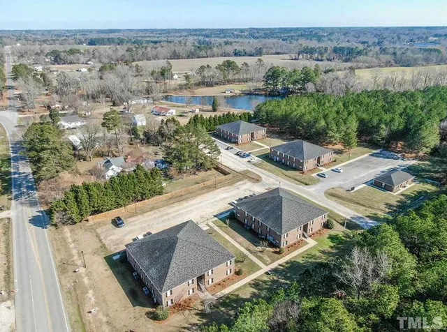 an aerial view of house with outdoor space