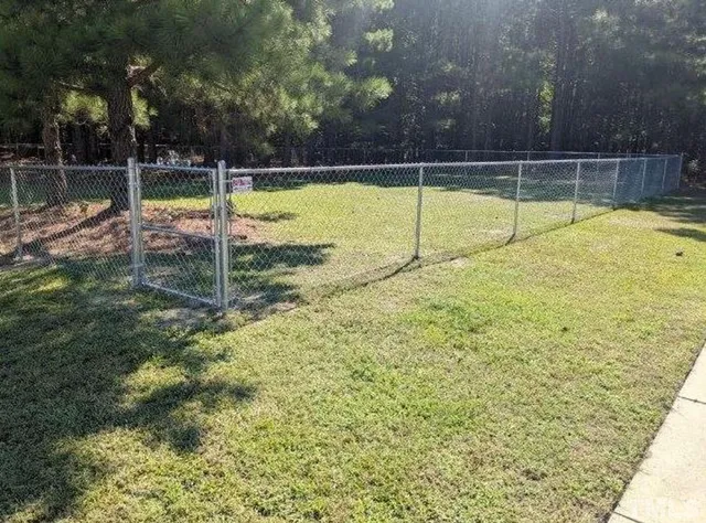 a view of a backyard