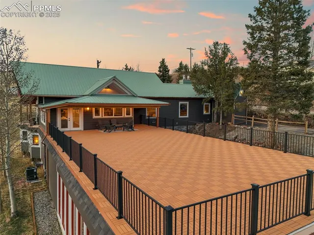 a outdoor space with seating