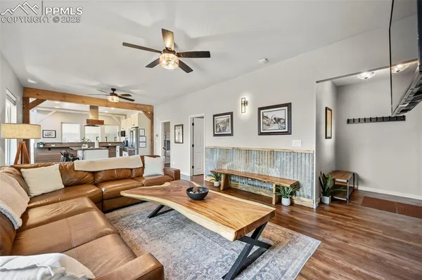 a bed room with a bed and a fireplace