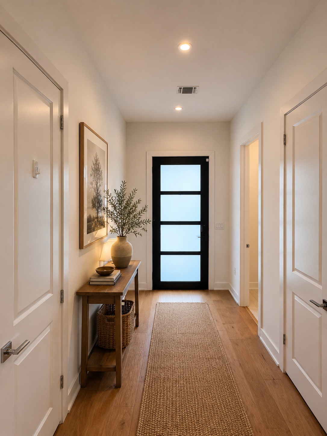 1719 Bunche Road Austin, TX 78721 - Photo 18 of 22 A welcoming entry hall with warm wood flooring and recessed lighting.