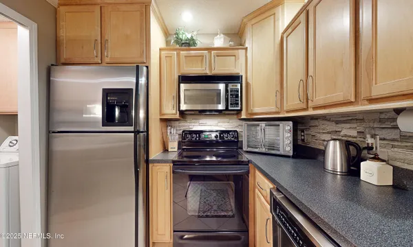 a view of a hallway with workspace