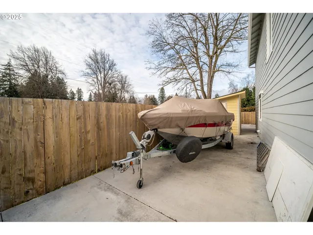 a backyard of a house