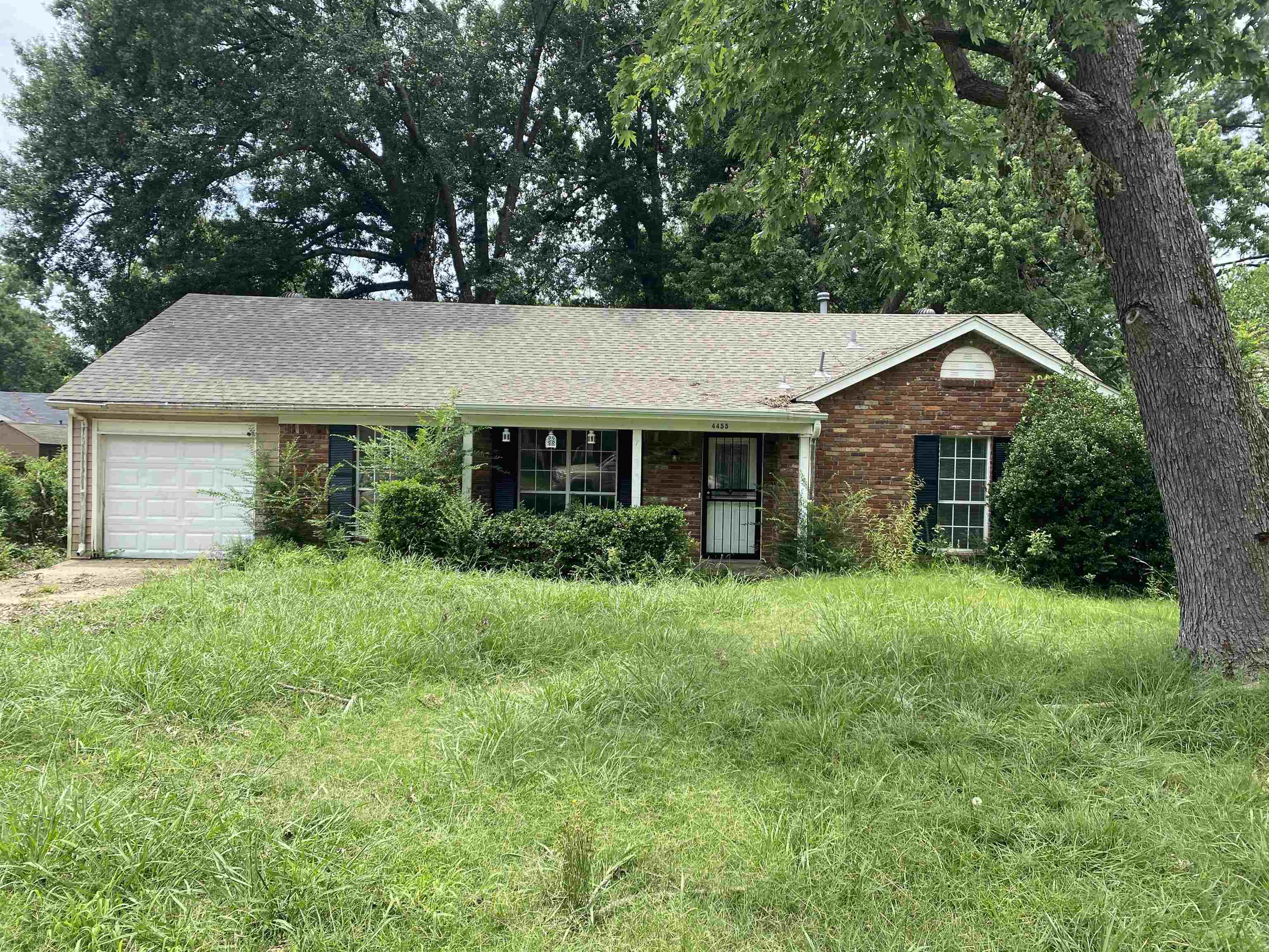 4455 Riche Road Memphis, TN 38128 - Photo 1 of 19 a front view of a house with a yard and trees