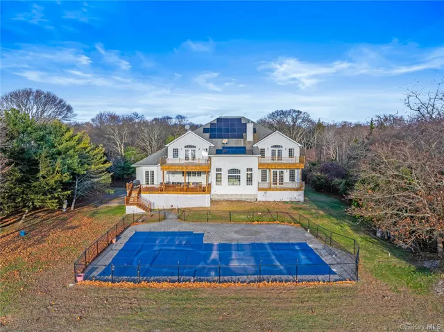 an aerial view of a beach