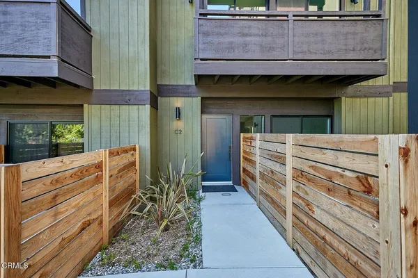 a view of front door of house