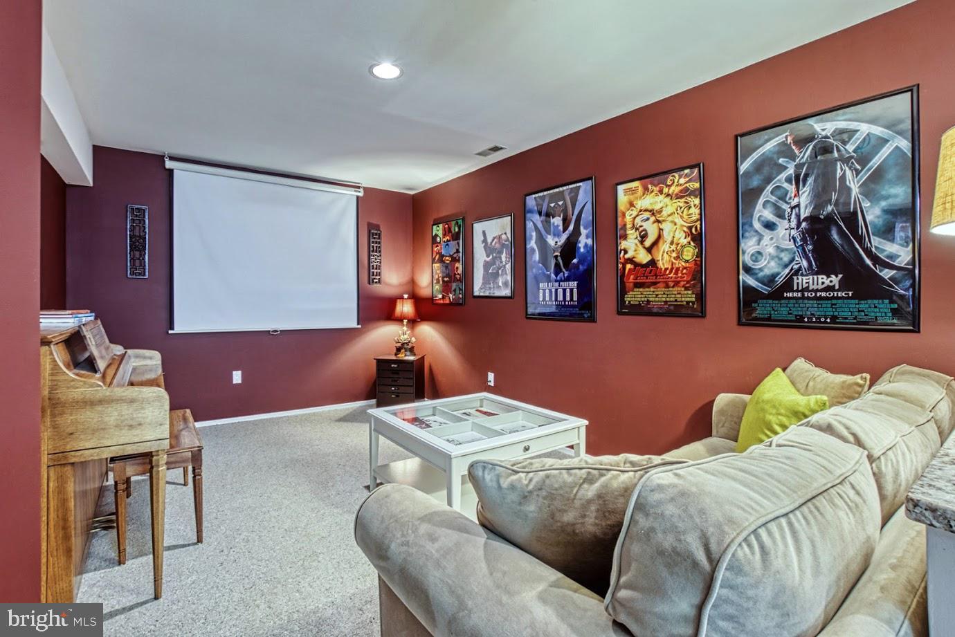 2122 South Bay Lane Reston, VA 20191 - Photo 25 of 41 Enjoy movies in the media area on the lower level
