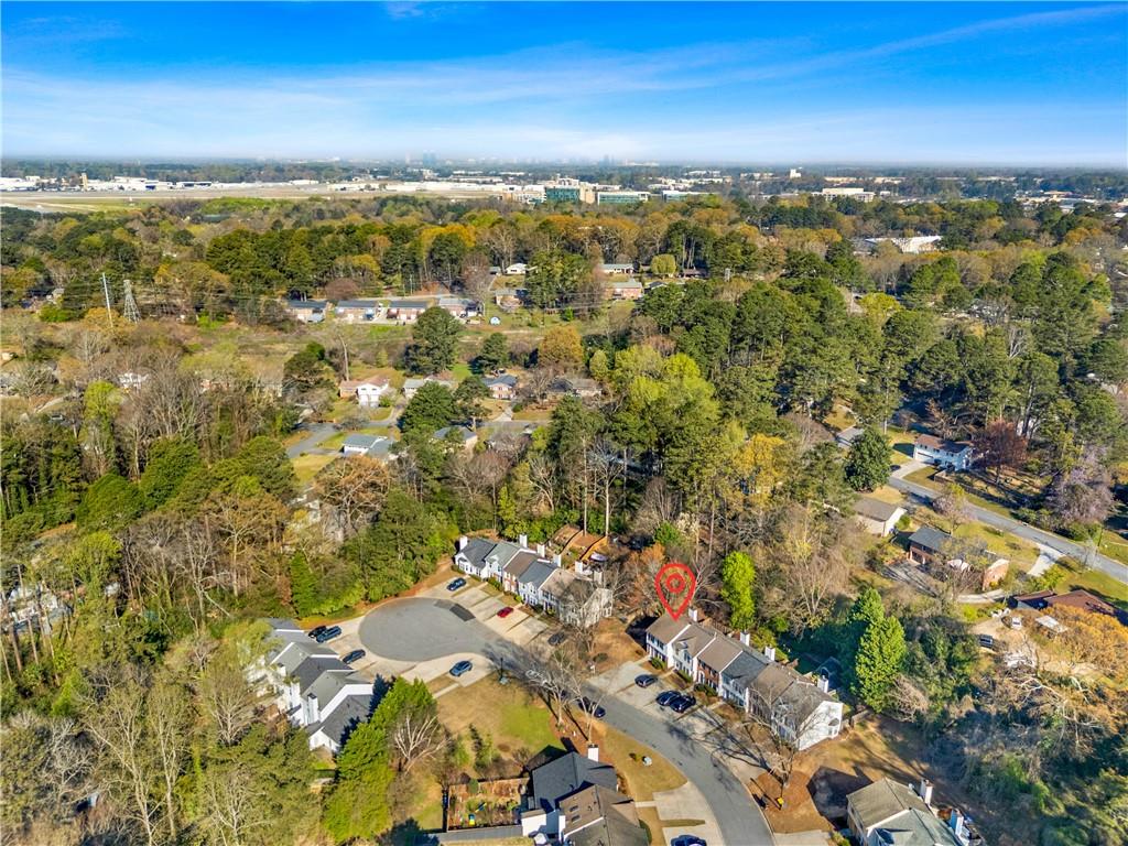 2883 Dresden Square Drive Atlanta, GA 30341 - Photo 26 of 30 an aerial view of residential building with parking space