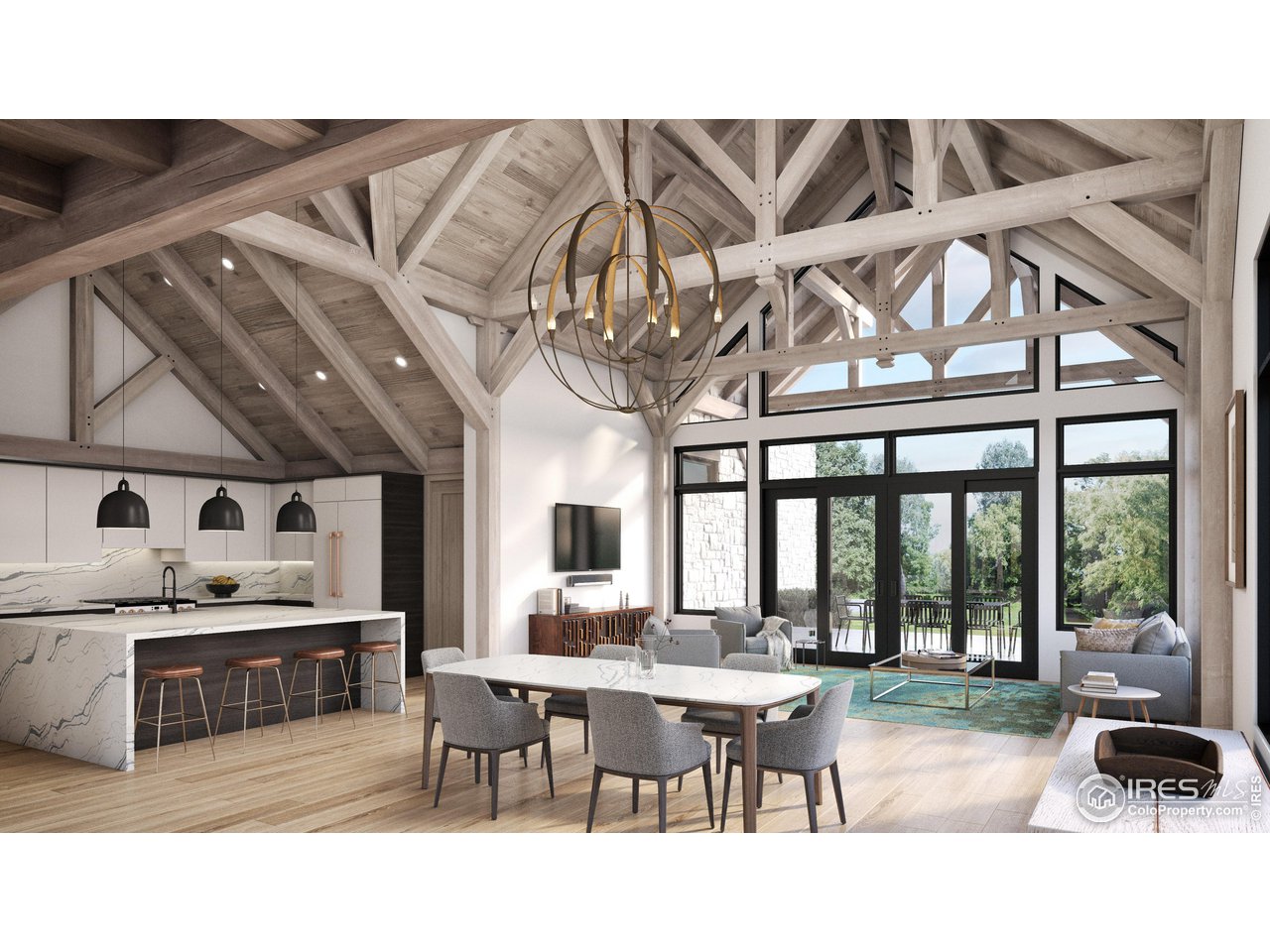 5610 Baseline Road Boulder, CO 80303 - Photo 1 of 24 Thoughtful open concept with stunning timber framing with exposed beams