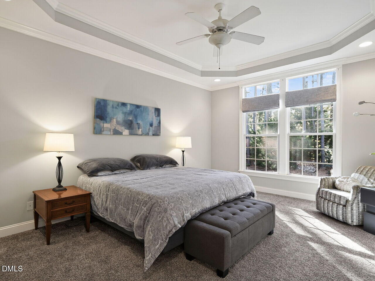 104 River Run Road Durham, NC 27712 - Photo 20 of 41 a bedroom with a bed couch and window