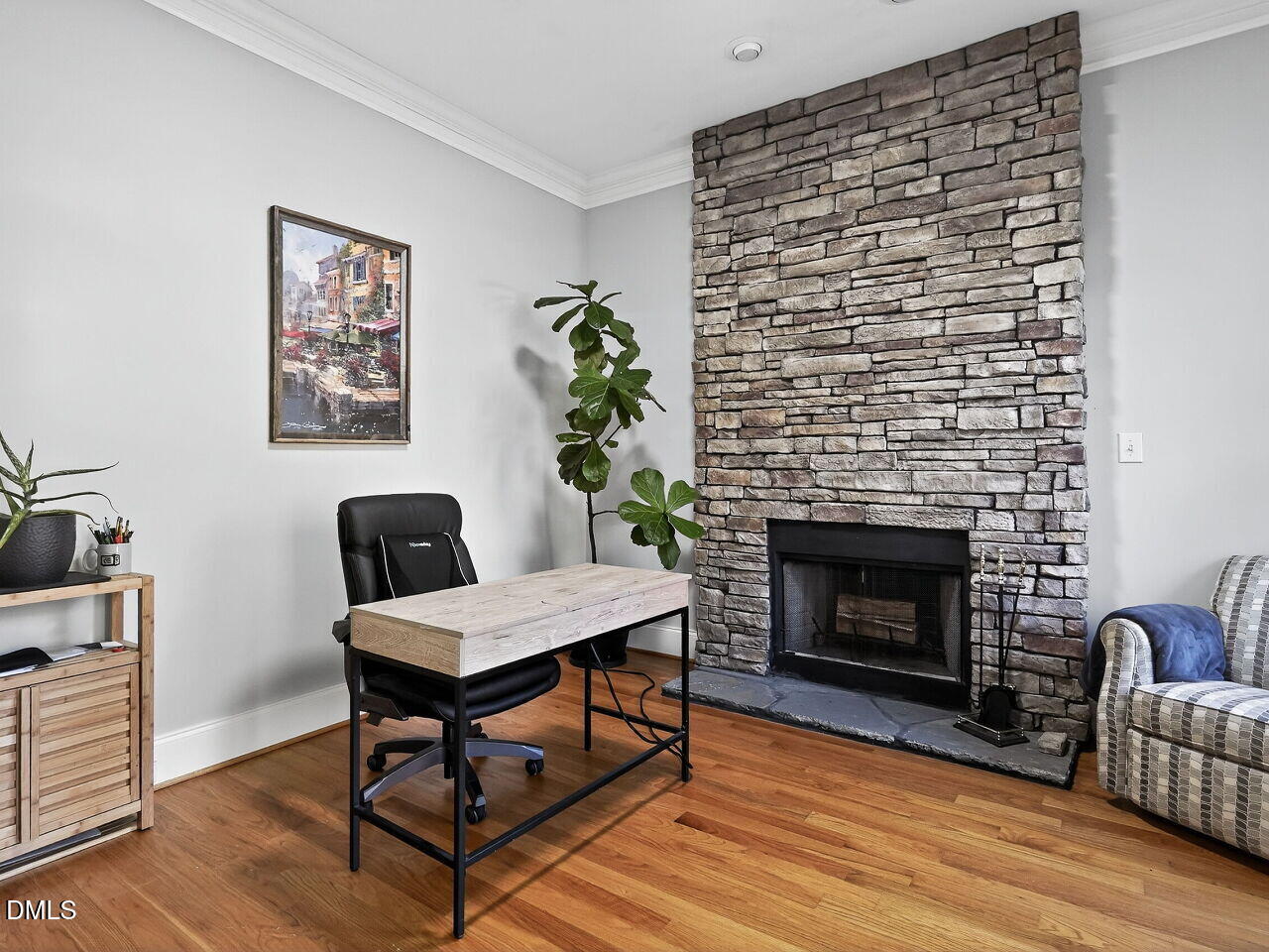 104 River Run Road Durham, NC 27712 - Photo 7 of 41 a living room with furniture and a fireplace