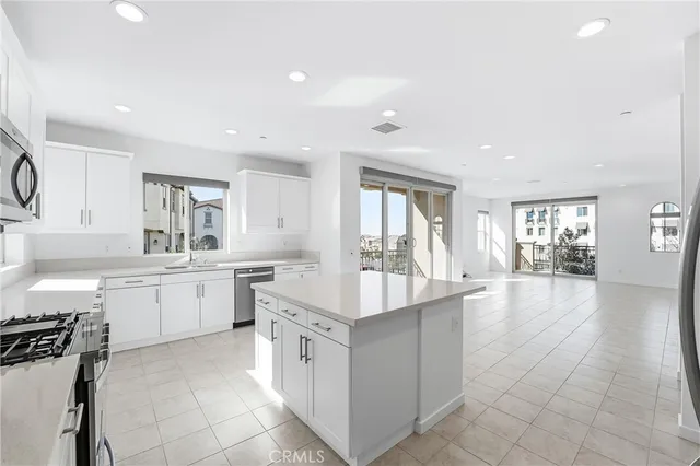 a view of a balcony from a door