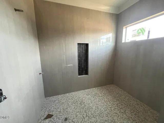 a bathroom with a window