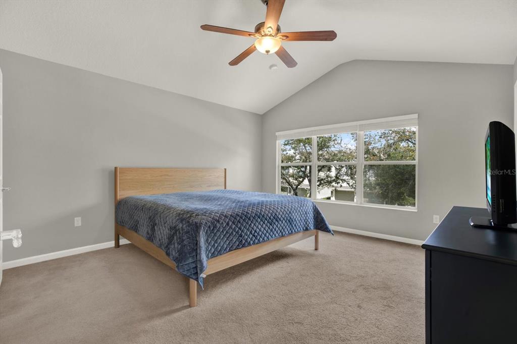 10228 Red Currant Court Riverview, FL 33578 - Photo 20 of 37 a bedroom with a bed flat screen tv and a large window