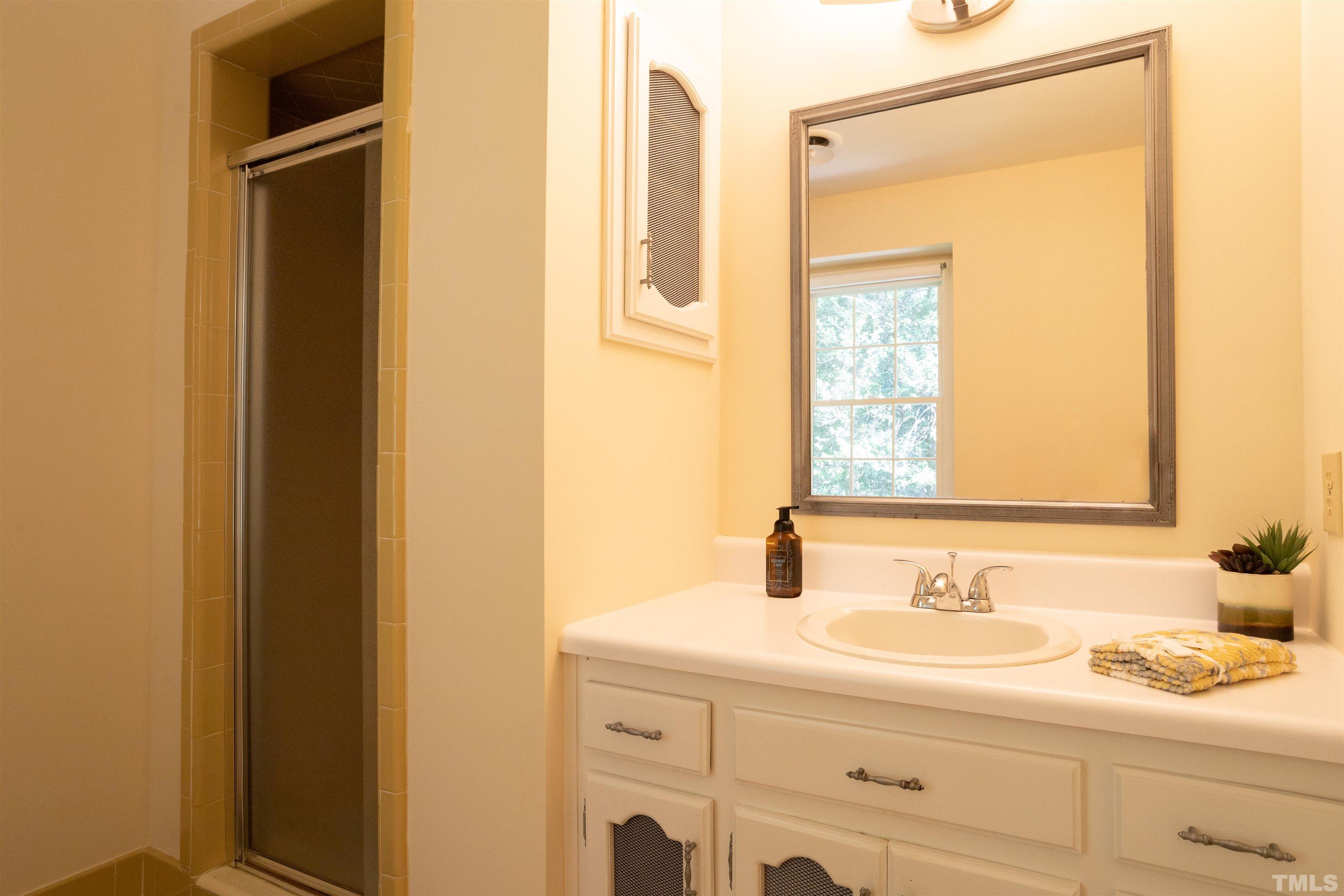 4324 Oak Park Road Raleigh, NC 27612 - Photo 22 of 33 a bathroom with a sink and a mirror